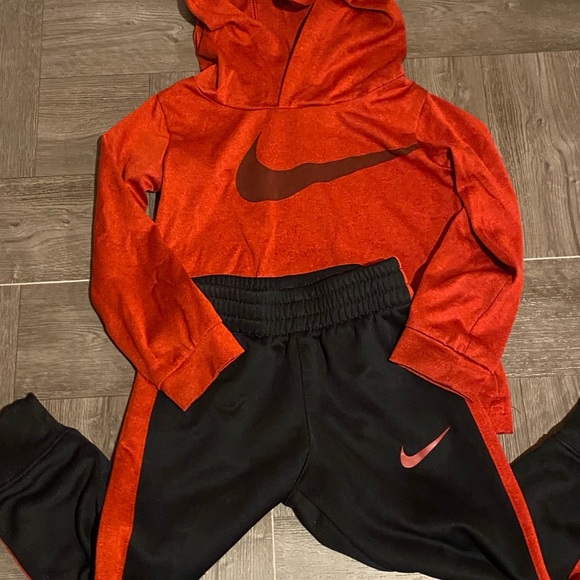red nike sweatsuit toddler